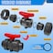 FANOVO 1 inch Union Ball Valve SCH80 Slip PVC Ball Valve with Full Flow Double Socket Connection Port Full Port Plastic Water Control Valve for Swiming Pool Sewage Pump Irrigation Water System