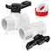 FANOVO 2Pack 112 inch PVC Shut Off Valves with Double Female NPT Thread Full Port 15 inch Schedule 40 PVC Ball Valve Threaded Pool Plastic Control Valve Swimming Irrigation Sewage Pipe