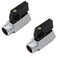 Fitvell Brass Mini Ball Valve 18 NPT Female x Male Thread Shut Off Valve Chrome Plated Pack of 2