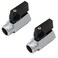 Fitvell Brass Mini Ball Valve 18 NPT Female x Male Thread Shut Off Valve Chrome Plated Pack of 2