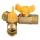 Tomotato Gas Ball Valve Brass Y Shaped 3 Way Split Shut Off Valve G12 Male Thread Outlet Splitter Y Connector With 2 Valves Hose Splitter Natural Gas Switch Fitting