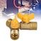 Tomotato Gas Ball Valve Brass Y Shaped 3 Way Split Shut Off Valve G12 Male Thread Outlet Splitter Y Connector With 2 Valves Hose Splitter Natural Gas Switch Fitting