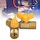 Tomotato Gas Ball Valve Brass Y Shaped 3 Way Split Shut Off Valve G12 Male Thread Outlet Splitter Y Connector With 2 Valves Hose Splitter Natural Gas Switch Fitting