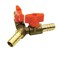 Hooshing 3 Way Shut Off Ball Valve 38 ID Hose Barb Brass Y Shaped Ball Valve 2 Switch Hose Barb Fitting with Stainless Clamps