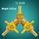 Horiznext brass 14 inch OD barb three way shut off ball valve for hose air water pvc pex garden tubing line tee switch splitter fitting