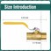 Horiznext NPT 14 brass ball valve full port shut off female thread connect water heater drain flow pipe fitting gas line and air hose 1 pc