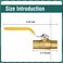 Horiznext NPT 14 brass ball valve full port shut off female thread connect water heater drain flow pipe fitting gas line and air hose 1 pc