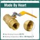 Horiznext NPT 14 brass ball valve full port shut off female thread connect water heater drain flow pipe fitting gas line and air hose 1 pc