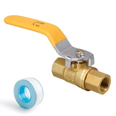 Horiznext NPT 14 brass ball valve full port shut off female thread connect water heater drain flow pipe fitting gas line and air hose 1 pc