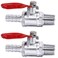 YOUHO HZFJ Hose Barb Straight Through Forged Brass MicroCut Ball Valve Without check 516 Hose barb 2PCS