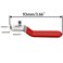 It Works Great 3pcs Red Lever Handle for Ball Valve Total length 93mmHole Size 5x8mmHole Thickness 2mm5x8x2mm