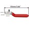 It Works Great 3pcs Red Lever Handle for Ball Valve Total length 93mmHole Size 5x8mmHole Thickness 2mm5x8x2mm