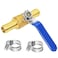Joywayus 1 Hose Barb Inline Brass Shutoff Ball Valve Water Oil Air Gas Fuel Line Pipe Fittings