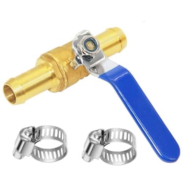 Joywayus 1 Hose Barb Inline Brass Shutoff Ball Valve Water Oil Air Gas Fuel Line Pipe Fittings