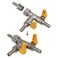 Joywayus 3 Way Copper Shut Off Gas Ball Valve Kit 38 Hose Barb T Shaped Type Union Intersection with 2 Switch Include 1 Copper Barbed Fittings 1 Rubber Gasket and 3 Clamps
