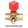Joywayus 3Way LPort 14NPT Female Brass Ball Valve AntiRust Forged Brass Shut Off Valve Fitting with Red Plastic Handle