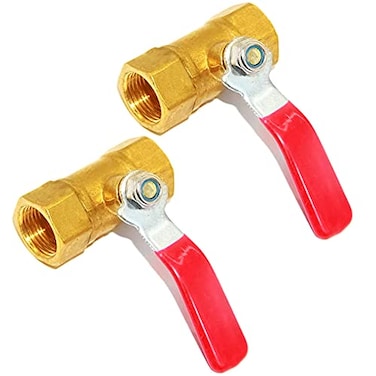 Joywayus Brass Ball Valve 14 Female x Female Thread AntiRust Forged FittingsPack of 2