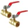 Joywayus Brass Heavy Duty Ball Valve 38 NPT Female x 38 NPT Female Thread AntiRust Forged Fittings Pack of 2
