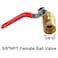 Joywayus Brass Heavy Duty Ball Valve 38 NPT Female x 38 NPT Female Thread AntiRust Forged Fittings Pack of 2