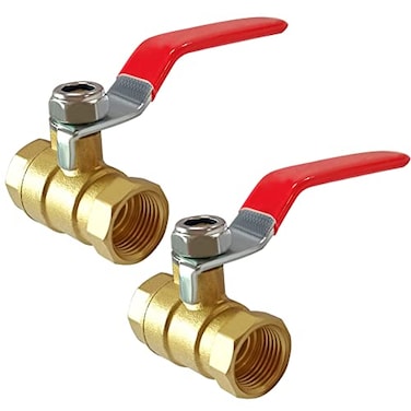 Joywayus Brass Heavy Duty Ball Valve 38 NPT Female x 38 NPT Female Thread AntiRust Forged Fittings Pack of 2