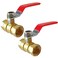Joywayus Brass Heavy Duty Ball Valve 38 NPT Female x 38 NPT Female Thread AntiRust Forged Fittings Pack of 2