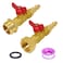 Joywayus Brass Winterize Blowout Adapter Kit 14 Male Quick Connect to 34 Male or Female GHT Thread with Ball Valve Fitting Pack of 2