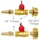 Joywayus Brass Winterize Blowout Adapter Kit 14 Male Quick Connect to 34 Male or Female GHT Thread with Ball Valve Fitting Pack of 2