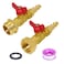 Joywayus Brass Winterize Blowout Adapter Kit 14 Male Quick Connect to 34 Male or Female GHT Thread with Ball Valve Fitting Pack of 2