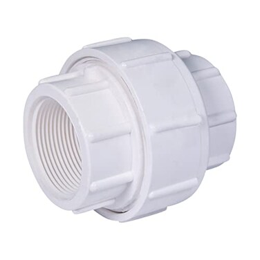 Midline Valve PVC Union Coupling Pipe Fitting 34 FIP White Plastic 592DV034