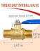 MSAEIQUN 2PCS 14 Brass Ball Valve Shut Off Switch 14 NPT Male x 14 NPT Male NPT Thread Pipe Fitting Air Compressor Male 14 NPT Male 14 NPT