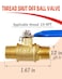 MSAEIQUN 2PCS 14 Brass Ball Valve Shut Off Switch 14 NPT Male x 14 NPT Male NPT Thread Pipe Fitting Air Compressor Male 14 NPT Male 14 NPT