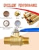 MSAEIQUN 2PCS 14 Brass Ball Valve Shut Off Switch 14 NPT Male x 14 NPT Male NPT Thread Pipe Fitting Air Compressor Male 14 NPT Male 14 NPT