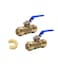 EFIELD Pack of 2 1Inch PushFit Full Port Ball Valve with a Disconnect Clip Tool Blue Level UPC Certified LF BrassPFVALVE0802PCS