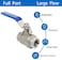 POTONZ Full Port Ball Valve 12 NPT Heavy Duty Stainless Steel 304 For WaterOil and Gas with Blue Handles1000WOG