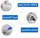 POTONZ Full Port Ball Valve 12 NPT Heavy Duty Stainless Steel 304 For WaterOil and Gas with Blue Handles1000WOG