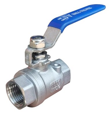 POTONZ Full Port Ball Valve 12 NPT Heavy Duty Stainless Steel 304 For WaterOil and Gas with Blue Handles1000WOG