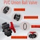 YTFSA PVC Union Ball Valve 1 Inch DN25 True Union Full Flow Ball Valve ASTM EPDM Oring Rated 200 PSI PVC Ball Valve with Slip Socket Full Port for Various Water Control System