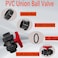 YTFSA PVC Union Ball Valve 1 Inch DN25 True Union Full Flow Ball Valve ASTM EPDM Oring Rated 200 PSI PVC Ball Valve with Slip Socket Full Port for Various Water Control System