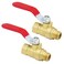 Qolekog Heavy Duty 14 inch NPT Brass Ball Valve Air Compressor Shut Off Valve 14 Male NPT x 14 female NPT 2Pcs