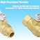 Qolekog Heavy Duty 14 inch NPT Brass Ball Valve Air Compressor Shut Off Valve 14 Male NPT x 14 female NPT 2Pcs