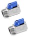QWORK Mini Ball Valve 2 Pack 34 Thread Female and Male 304 Stainless Steel ShutOff Valves