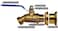 RAINPAL RBS024 Brass Rain Barrel Spigot LF Compliant 34 Quarter Turn Ball Valve wBulkhead Fitting and Thread Tape 7 GPM