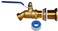 RAINPAL RBS024 Brass Rain Barrel Spigot LF Compliant 34 Quarter Turn Ball Valve wBulkhead Fitting and Thread Tape 7 GPM