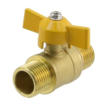 T Tulead Brass Ball Valve Mini Valve Gas Ball Valve Male to Male 12Inch NPT Threaded Valve