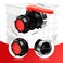 Takuoo 75mm IBC Tote Adapter IBC Tote Valve IBC Tank Coarse Thread Adapter Ball Cap Valve Container NPT DN50