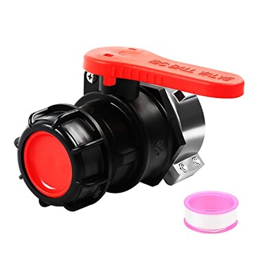 Takuoo 75mm IBC Tote Adapter IBC Tote Valve IBC Tank Coarse Thread Adapter Ball Cap Valve Container NPT DN50