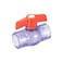 uxcell Ball Valve 1 Slip PVC Socket End Valve THandle Water ShutOff Valve for Irrigation and Water Treatment Clear Blue Red