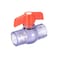 uxcell Ball Valve 34 Slip PVC Socket End Valve THandle Water ShutOff Valve for Irrigation and Water Treatment Clear Blue Red