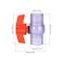 uxcell Ball Valve 34 Slip PVC Socket End Valve THandle Water ShutOff Valve for Irrigation and Water Treatment Clear Blue Red