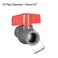 uxcell PVC Ball Valve Supply Pipe Knob Threaded Ends 12 Inner Hole Diameter Red Gray